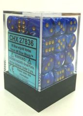 36 Blue Vortex Dice 12mm D6 Dice Block - CHX27836